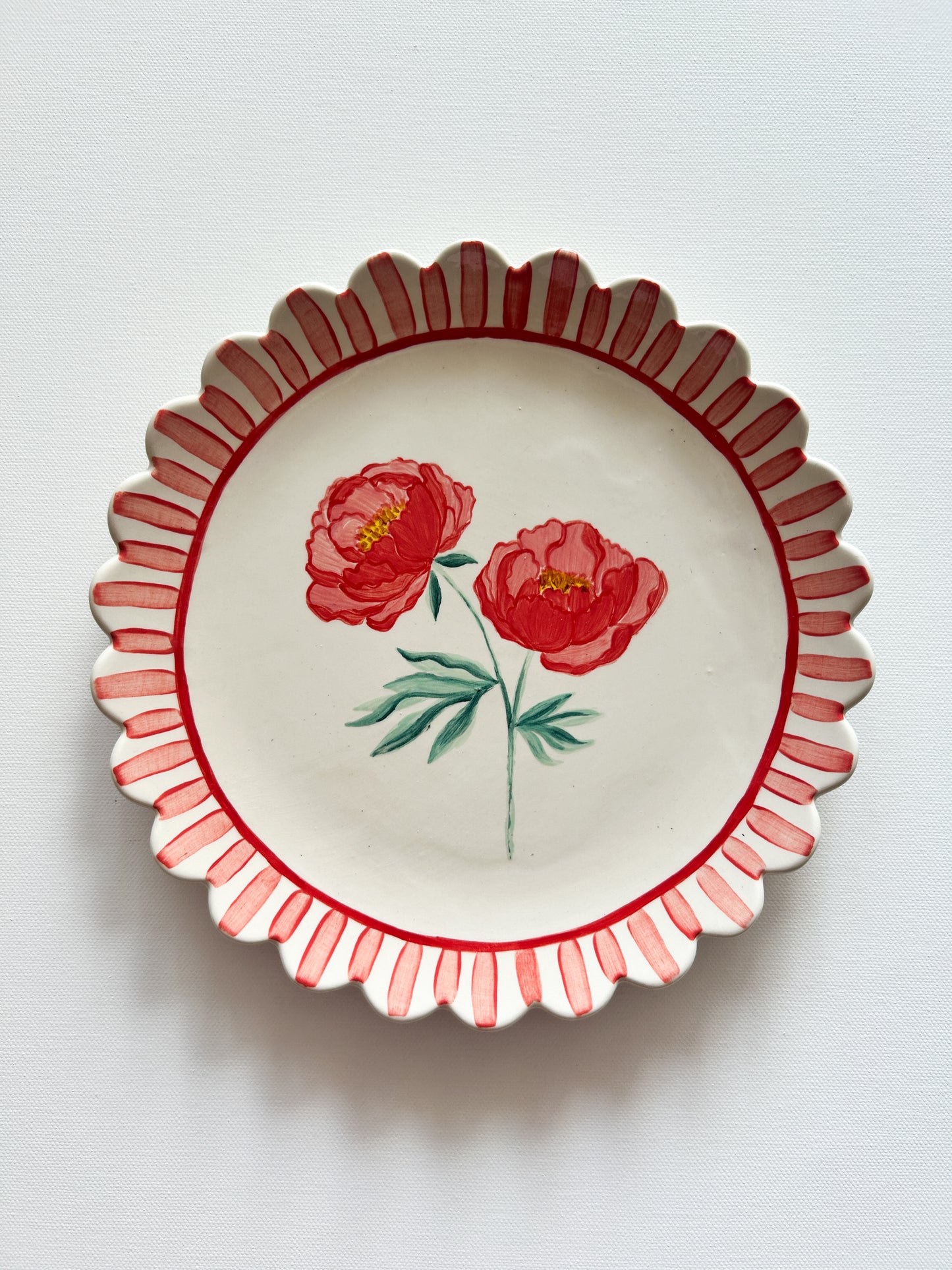 Plato Flor Peonias