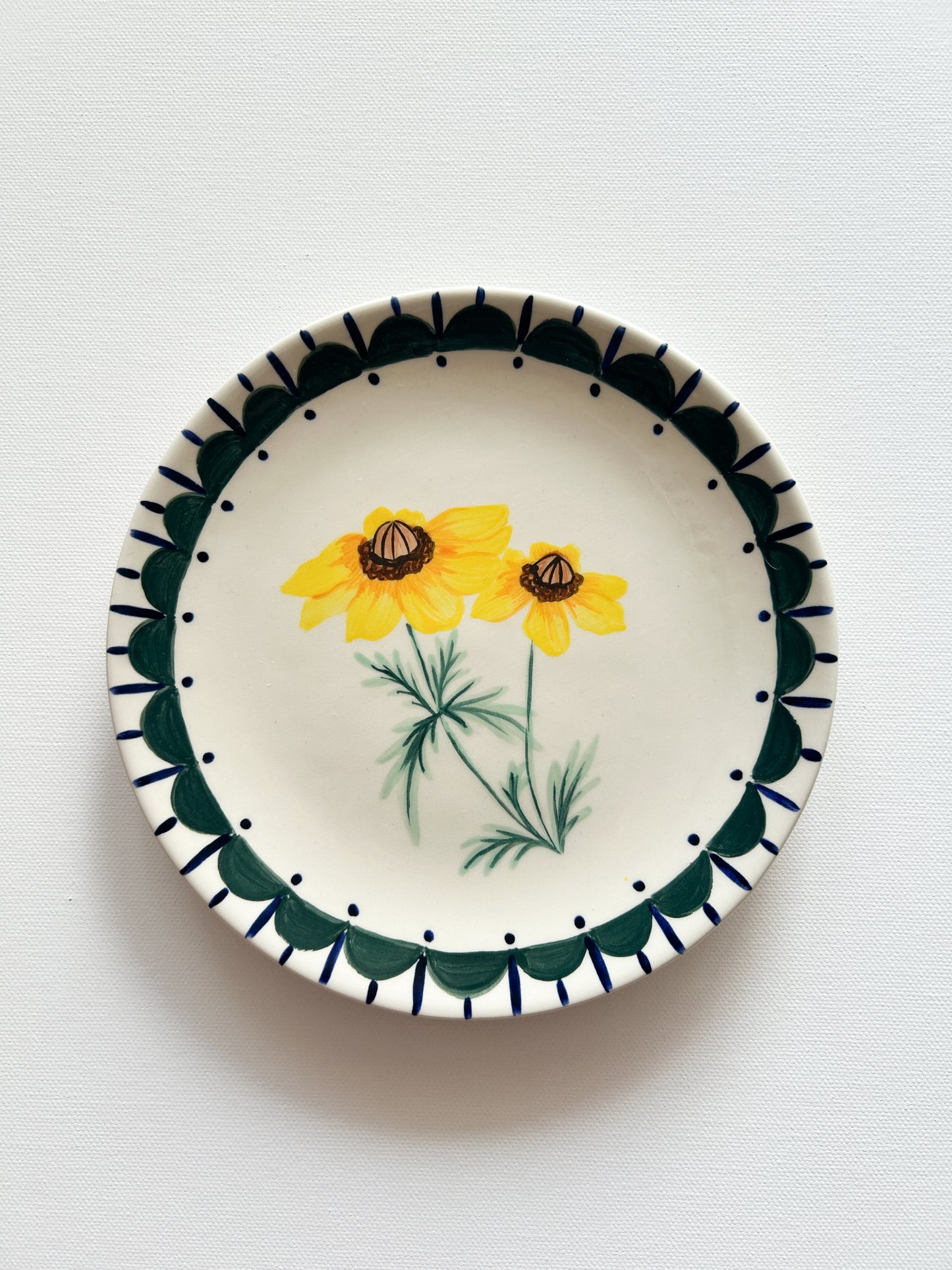 Plato Flor Amarilla