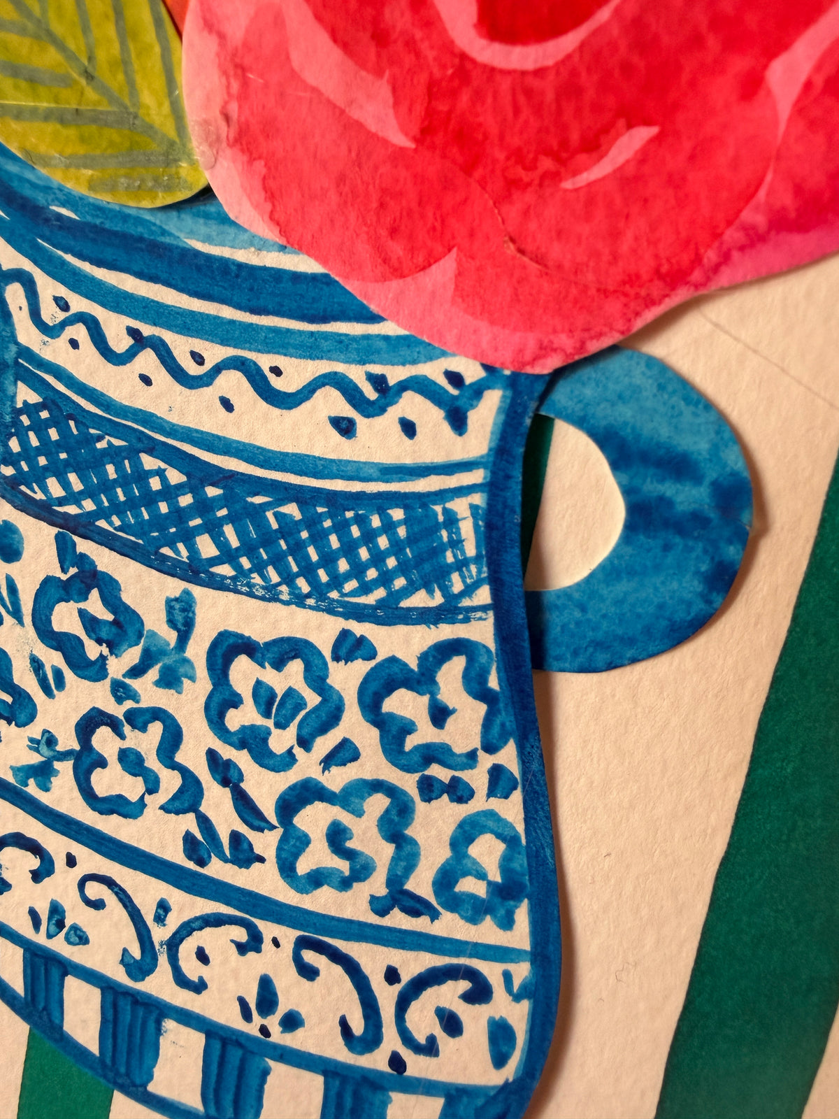 Taller Collage Floral Mix Media
