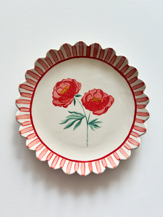 Plato Flor Peonias