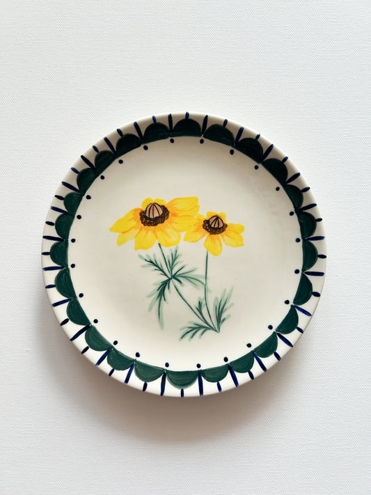 Plato Flor Amarilla