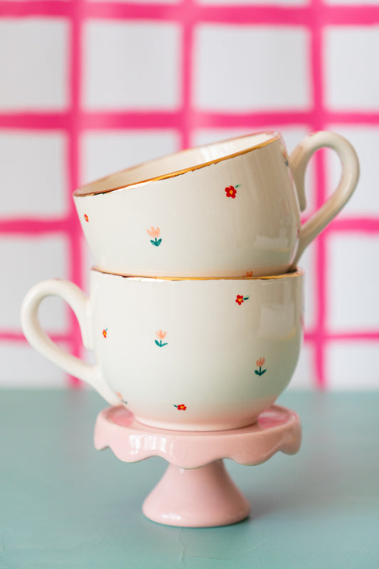 Taza flores chicas