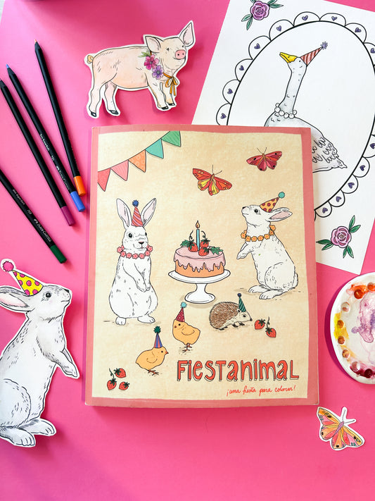 "Fiestanimal" Libro para colorear