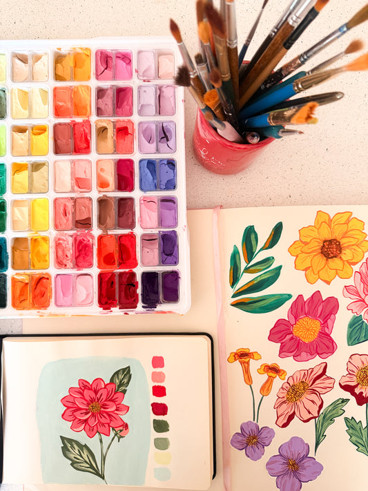 Workshop "Flores en gouache"