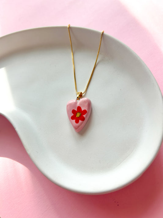 Collar Corazon Flor