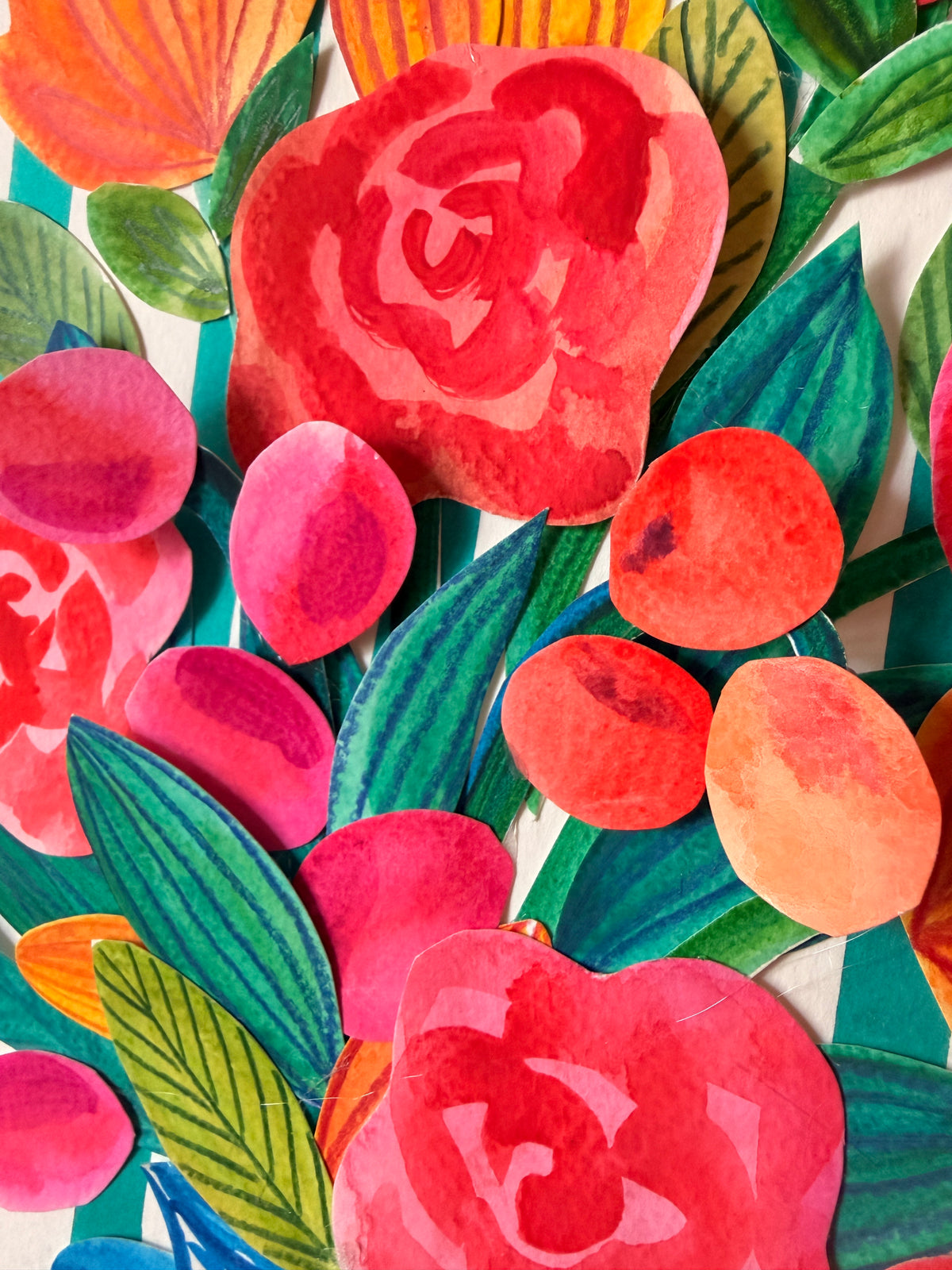 Taller Collage Floral Mix Media