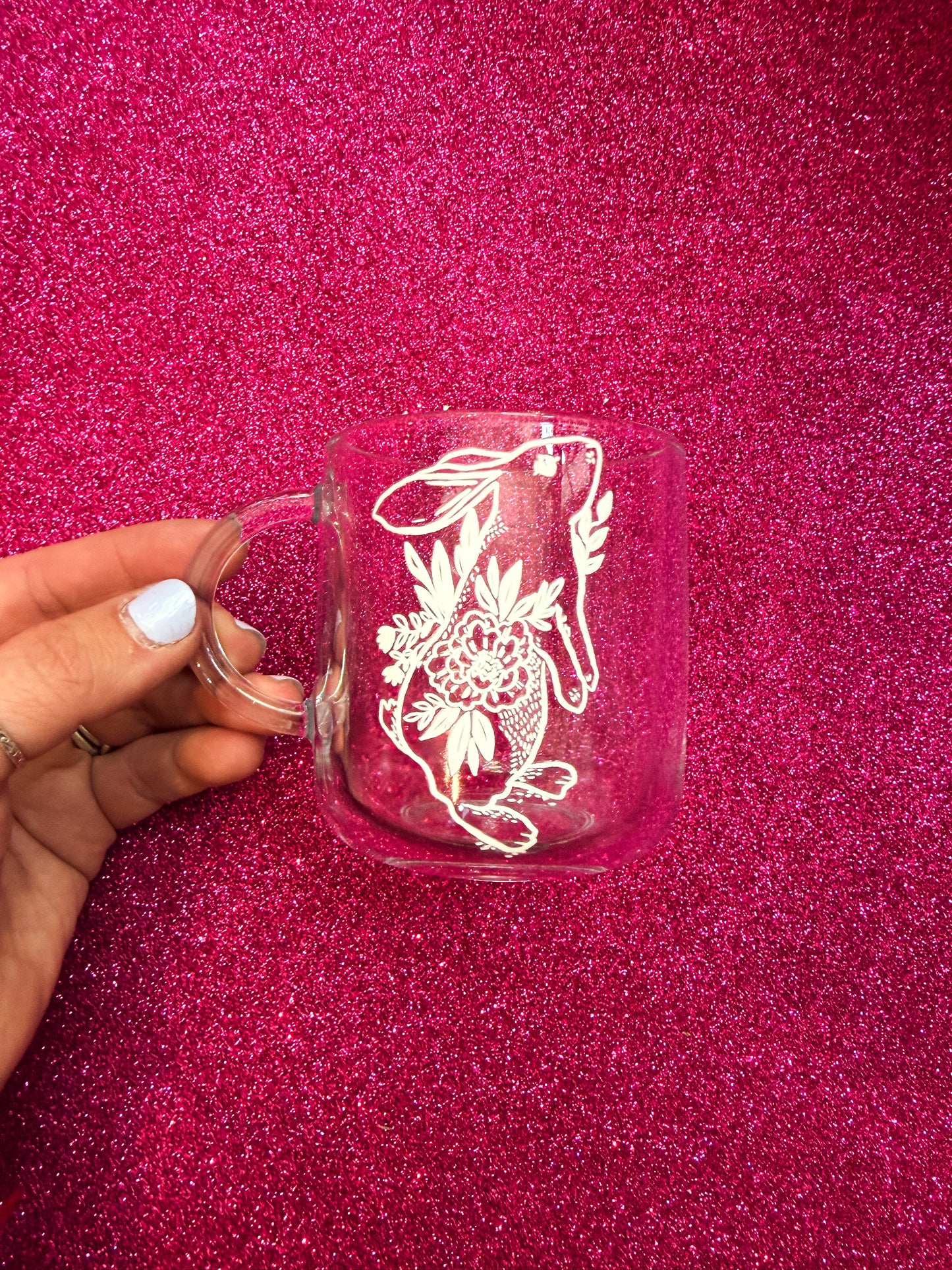 Set tazas vidrio Conejos