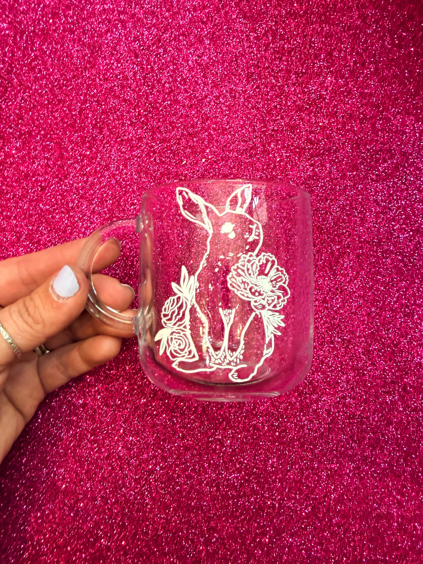 Set tazas vidrio Conejos