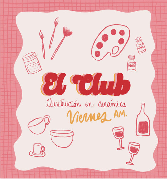 *EL CLUB  VIERNES AM / Taller permanente ilustración en cerámica* Pack mensual JULIO