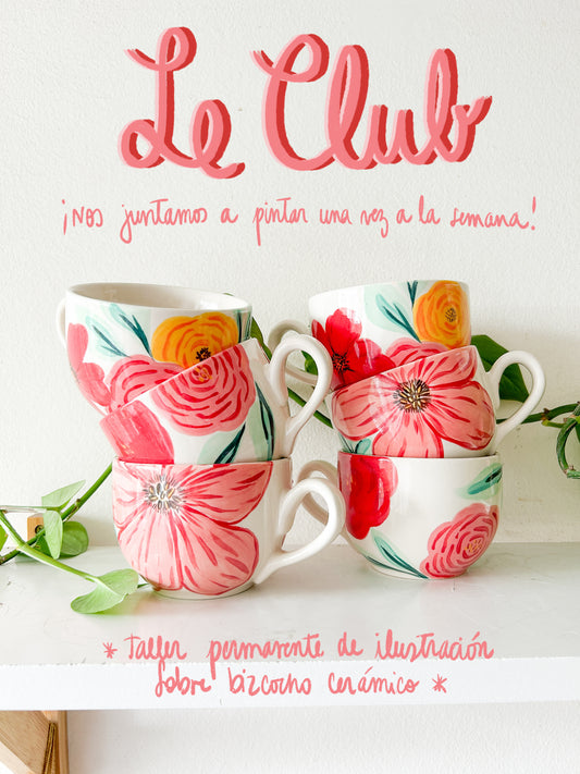 *EL CLUB LUNES / Taller permanente ilustración en cerámica* Pack mensual DICIEMBRE